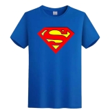 Superman T-shirt Logo Classic Official Movie DC Comics Justice League Blue Mens