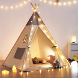 Large Children Indian Tent Canvas Teepee Wigwam Indoor Outdoor Kids Play House