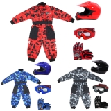 ZORAX Junior Kids Motocross Helmet MX Race Suit Off Road Quad Gloves Goggles Set