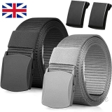 Unisex Nylon Adjustable Belt Tactical Waistband Canvas Plastic Buckle Belt Gift