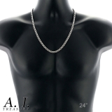 Cuban Chain 20″ – 26″ 4MM 5MM 6MM 9MM Silver Solid Stainless Curb Mens Necklace