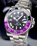 40mm Purple Black GMT, Sapphire Crystal, Seiko NH34 Movement, 200m WR Mod Watch.