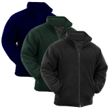 WINTER EXTRA THICK MENS FLEECE HEAVY DUTY WORK JACKET PADDED ANTI PILL FULL ZIP
