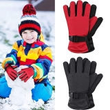 Kids Snow Snowboard Ski Gloves Long-sleeved Mitten Windproof Waterproof