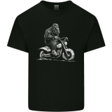 Yeti Biker Motorbike Motorcycle Bigfoot Kids T-Shirt Childrens