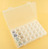 28 Compartment Plastic Jewelry Craft Storage Box Case Beads Container Organizer