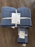 Pottery Barn Kids Denim Patchwork Full/ Queen Quilt And Quilted Standard Sham
