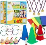 Outdoor Games Play Equipment for Kids Family Garden Toys Sports Day Kit Egg and