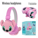 Disney Lilo & Stitch Kids Wireless Headphones Head Sets Soft Ear Pads Gifts