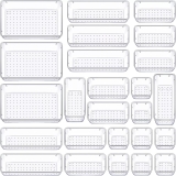 25 PCS Clear Plastic Drawer Organiser Set, 4-Size Versatile Bathroom and Vanity