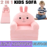 Baby Kids Foldable Sofa Infant Cartoon Seat Chair Children Plush Toys Sofa Bed