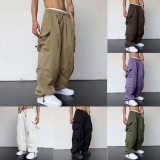 Men’s Oversized Streetwear Sweatpants Y2k Hip Hop Cargo Parachute Pants