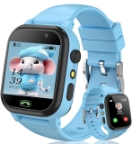Smart Watch for Kids, GPS Tracker, Sim Card/Call/SOS/Camera, girl Boy Watch Blue