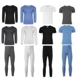 Mens Thermal Long Johns Top Bottom Underwear Trouser TShirt Set Full Half Sleeve