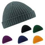 Beechfield Trawler Fisherman Beanie – Ribbed Knit Cuffed Wooly Hat, B460
