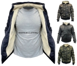 Mens CLEARANCE SALE!! FLEECE LINED Sherpa Thermal Hooded Fur Jackets Thick