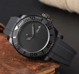 All Black Diving Watch 40mm Automatic Mechanical NH36 Movement Ceramic Watch