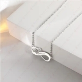 Personalised Infinity Necklace  Love Letter Pendant Jewelry Charm Gift