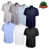 Mens Short Sleeve Oxford Formal Shirt Size S to 3XL – BUSNIESS & CASUAL SHIRT