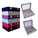 Jewellery Storage Velvet Box Organiser Ring Display Tray Jewellery Case Holder