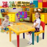 ABC Alphabet kids Plastic Table Set Toddler Table and Chair set for Children UK
