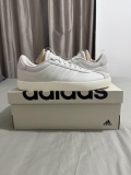Adidas VL Court 3.0 Men Trainers Grey White Leather Skate Shoes All Sizes BNIB