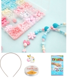 Children DIY Beads For  Bracelet Necklaces Making Kit Make Own Jewellery & Craft