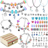 Bracelet Making Kit Beads Charms Pendant Set DIY Craft Jewellery for Girls