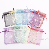 25/100pcs Organza Wedding Party Favor Butterfly Gift Candy Bag Jewellery pouches