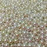 600gms 1.3lb BULK BEADS: High quality Faux Pearls mix in White & off White