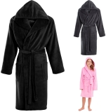 Branded THICK Childrens Kids Dressing Gown Boys Girls Hooded Soft Warm Robe