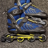 Schwinn Abec Black/Blue Inline Skates Roller Blades Youth Kids  Sizes 5-8
