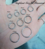 Implant Grade TITANIUM – Hinged Segment Ring Hoop Earring Lip 0.8mm, 1mm 6mm 20g