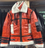 Clearance Sale Men’s RAF Bomber Flight  Fur Shearling  Real Leather Jacket