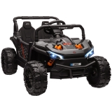 AIYAPLAY Kids Ride on Car, 12V Electric Truck w/ Horn, Lights, USB, Black