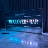 Personalised LED Bar Sign – Custom Home Bar Plaque – Man Cave Light-Up Gift