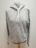 S765 WOMANS CHAMPION GREY DRAWSTRING SWEATSHIRT HOODIE UK L 12 EU 40