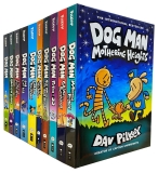 Dog Man 1-10 Books Set by Dav Pilkey Kids Comics Must-Have Gift Idea
