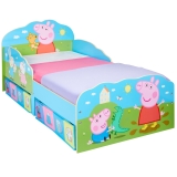 Peppa Pig Toddler Bed with Storage Drawers Kids Wooden Bed Frame Furniture
