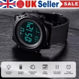 Military Waterproof WristWatch Digital Electronic Sport Watch Big LED Large Face