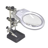 Helping Hand Magnifier + 2 Led Lights Glass Jewellery Soldering Clamp Stand