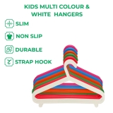 Kids Plastic Coat Hangers Baby Children Clothes Cloth Hanger Multicolor UK