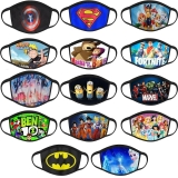 Kids Boys Girls Face Mask Washable Breathable Reusable Mouth Protection Fun Prin
