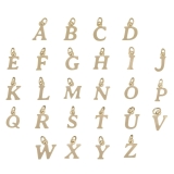 9ct Yellow 375 Gold Alphabet Initial Letter Charm Jewellery Pendant A-Z – 17mm