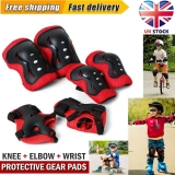 6PCS/SET Children Elbow Wrist and Knee Pads For Kids Skate Cycling Bike Safety！