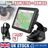 5″ Car Truck Sat Nav GPS Navigation Free Lifetime 8GB Europe&UK Maps Touch Scree