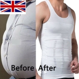 MEN SLIMMING BODY SHAPER BELLY TUMMY CONTROLS COMPRESSION VEST UNDERWEAR SHIRT