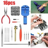 UK 16 pcs Watch Repair Tool Kit  Strap Link Remover Back Opener Band Screwdriver