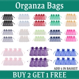 1-25pcs Organza Bags Wedding Party Favour Gift Candy Jewellery Pouch Small Bag