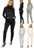 Womens Ponte Fab Tracksuit Set Hoodies Sweatshirts Pants Pockets Casual Suit UK